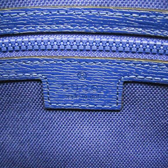 GUCCI Blue Leather Shoulder Bag - Picture 9 of 11